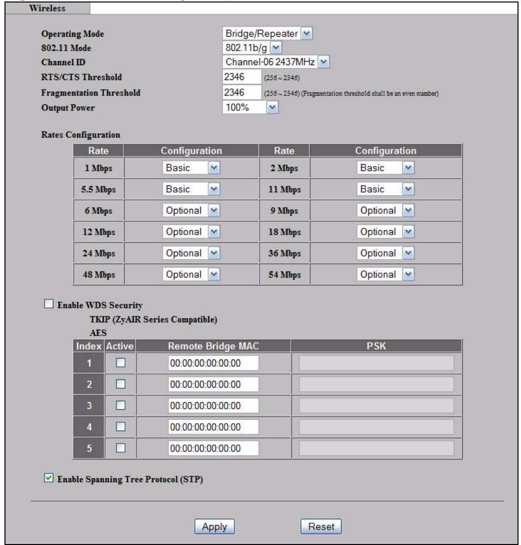 ZYXEL NWA-3166 - Bridge / Repeater Mode - 1