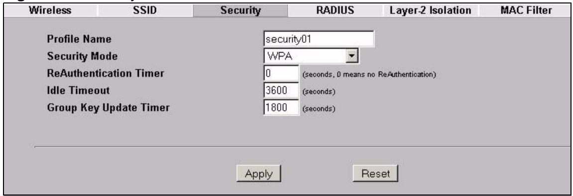 ZYXEL NWA-3166 - Security: WPA - 1