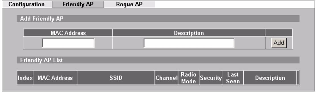 ZYXEL NWA-3166 - Set Up and Save a Friendly AP list - 1