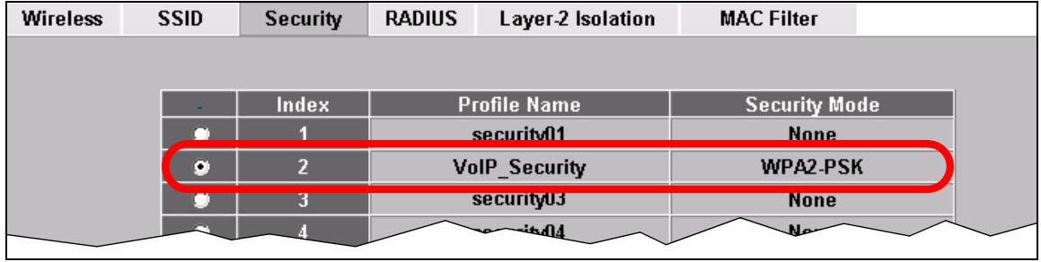 ZYXEL NWA-3166 - Set Up Security for the VoIP Profile - 3