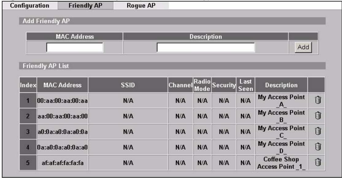 ZYXEL NWA-3166 - Set Up and Save a Friendly AP list - 2