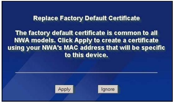 ZYXEL NWA-3500 - Log Into the Web Configurator - 7