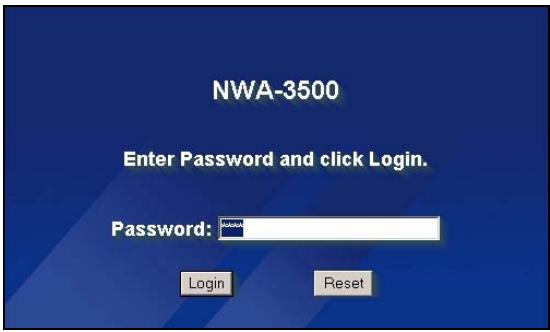 ZYXEL NWA-3500 - Logga in i webbkonfigurator - 3