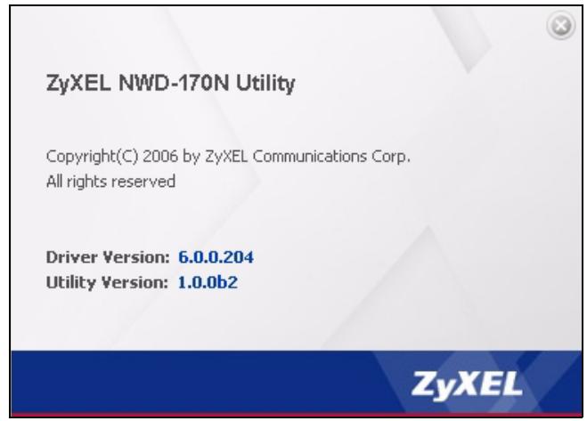 ZYXEL NWD-170 - The About Screen - 1