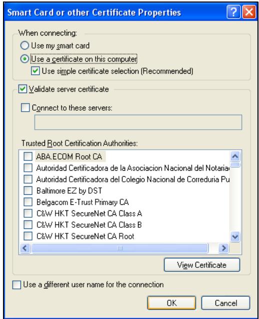 ZYXEL NWD-170 - Smart Card or other Certificate Properties - 1