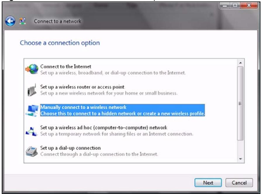 ZYXEL NWD-310N - Connecting to a Network Manually - 1