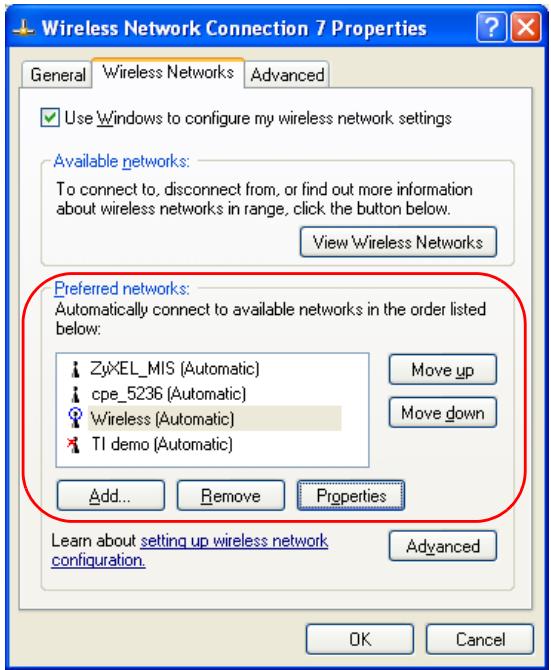 ZYXEL NWD-310N - Ordering the Preferred Networks - 1