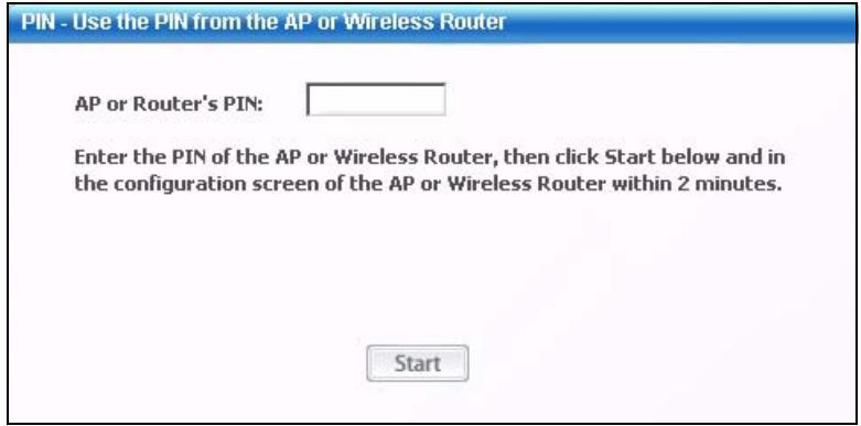 ZYXEL NWD-310N - WPS: PIN - Use the PIN from the AP or Wireless Router - 1