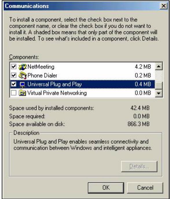 ZYXEL P-2302HWL-P1 - Installing UPnP in Windows Me - 2