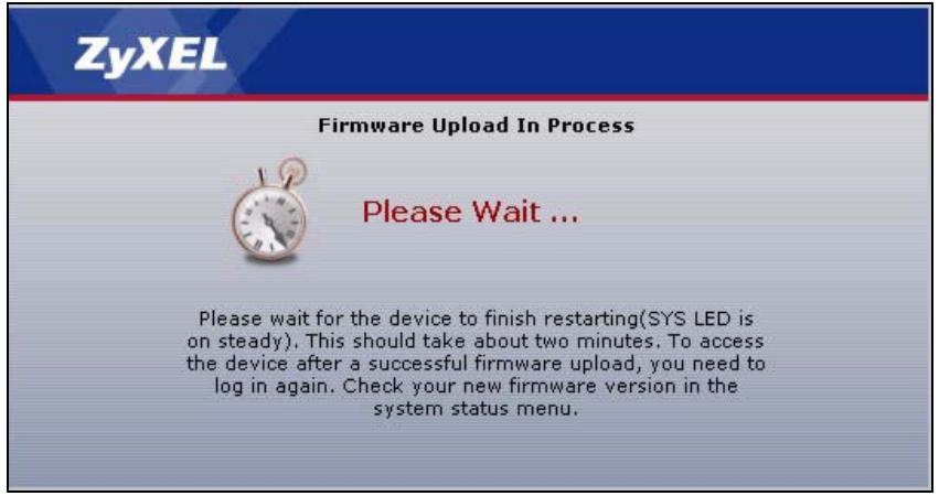 ZYXEL P-2302HWL-P1 - Firmware Upload Screens - 1
