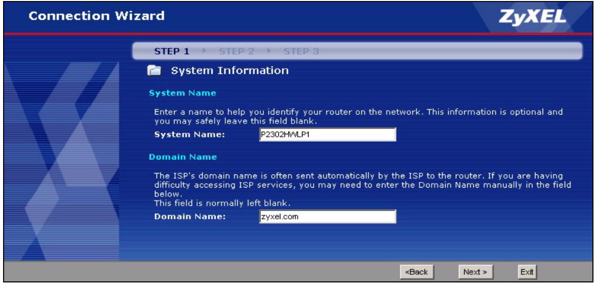 ZYXEL P-2302HWL-P1 - System Information - 1