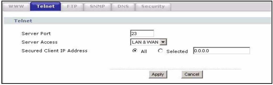 ZYXEL P-2302HWL-P1 - Telnet Screen - 1