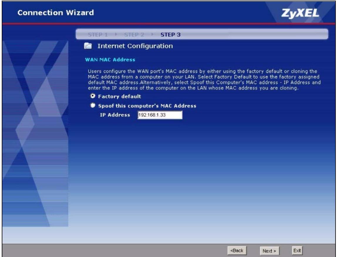 ZYXEL P-2302HWL-P1 - MAC Address - 1
