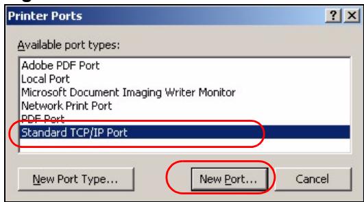ZYXEL P-2302HWUDL-P1 - Configure a TCP/IP Printer Port - 4