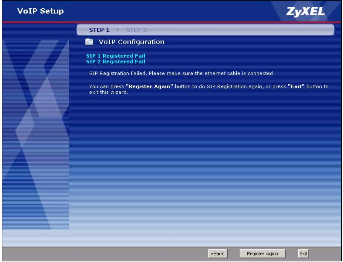 ZYXEL P-2302HWUDL-P1 - Registration Complete - 2
