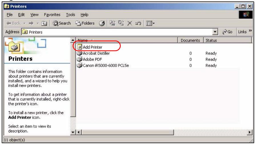 ZYXEL P-2302HWUDL-P1 - Adding a New Printer Example - 1