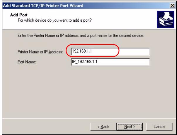 ZYXEL P-2302HWUDL-P1 - Configure a TCP/IP Printer Port - 7