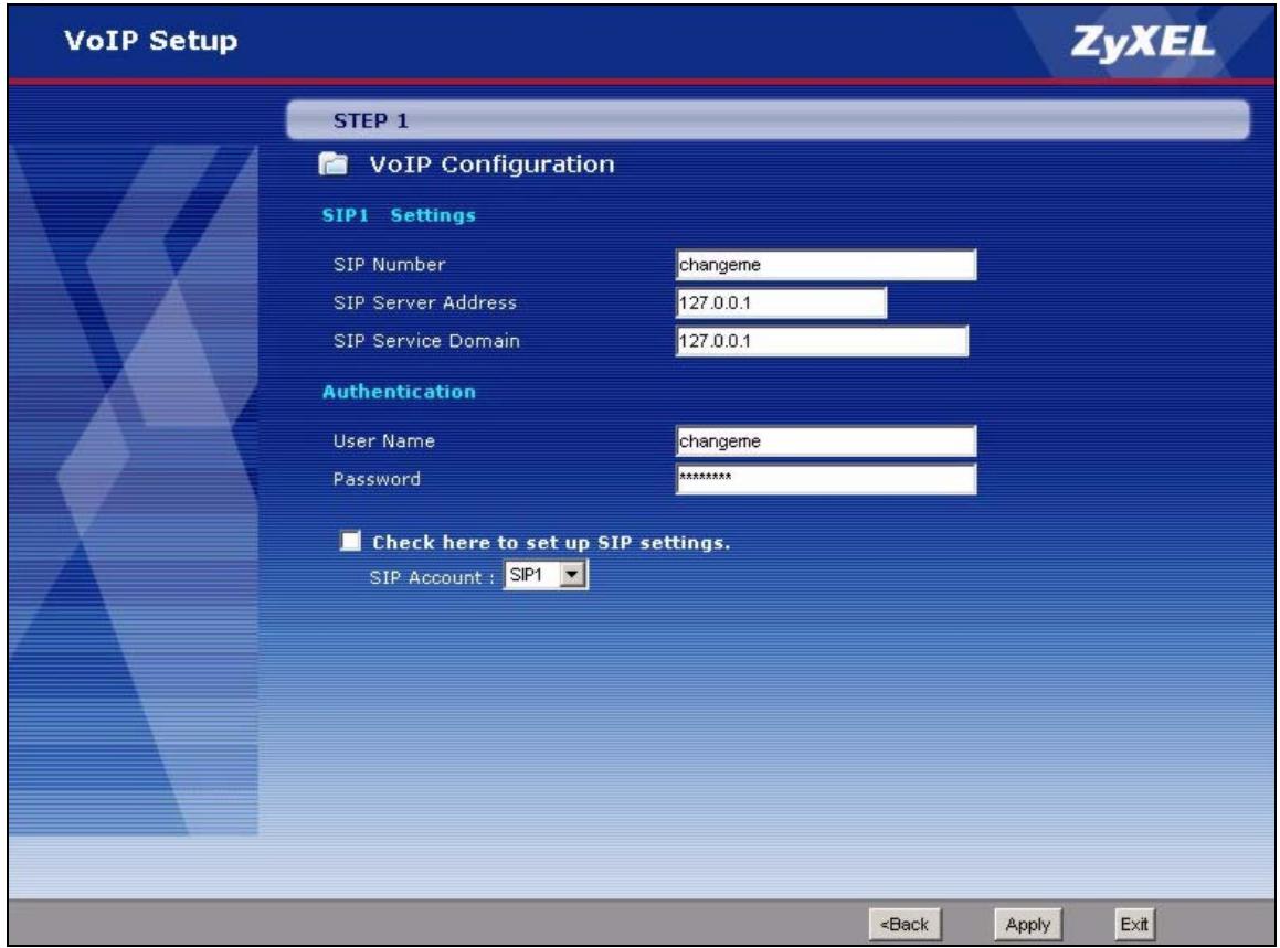 ZYXEL P-2302HWUDL-P1 - SIP Settings - 1