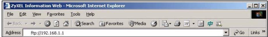 ZYXEL P-2302HWUDL-P1 - Using FTP to Share Files - 1