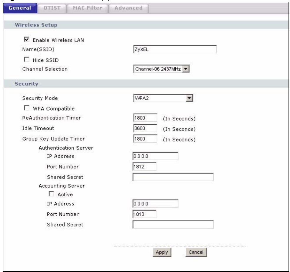 ZYXEL P-2302HWUDL-P1 - WPA(2) Authentication Screen - 1