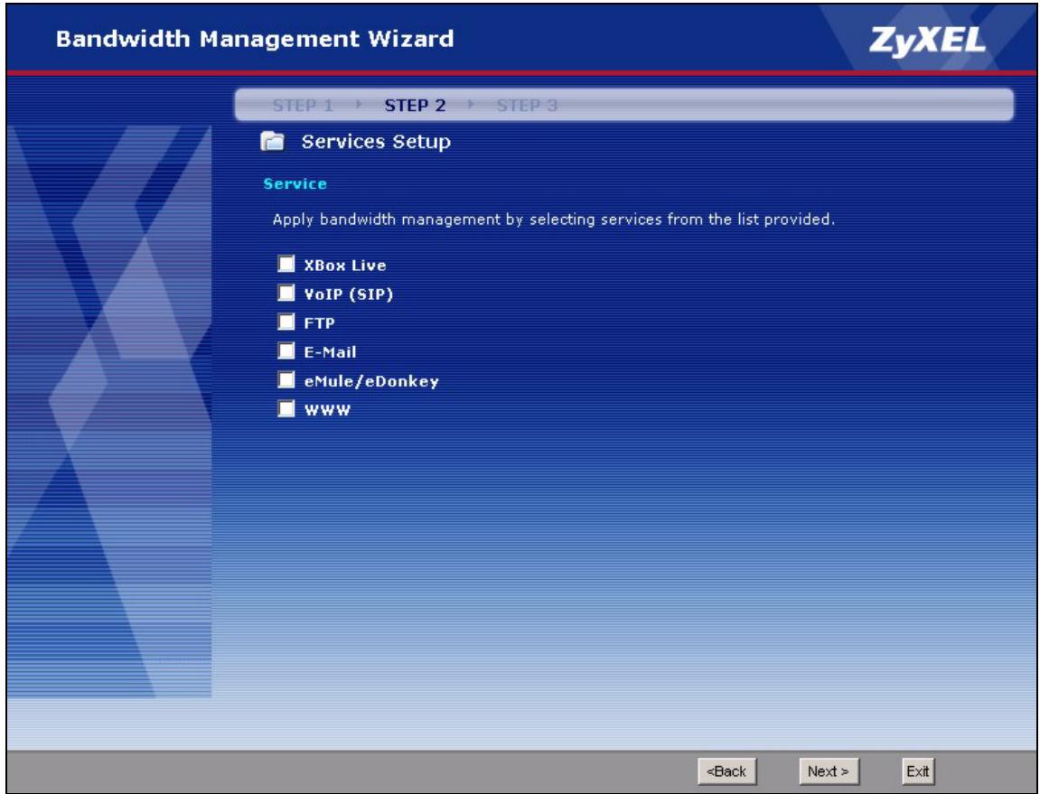 ZYXEL P-2302HWUDL-P1 - Services Setup - 1