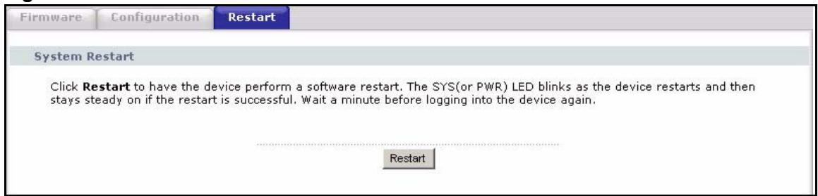 ZYXEL P-2302HWUDL-P1 - Restart Screen - 1
