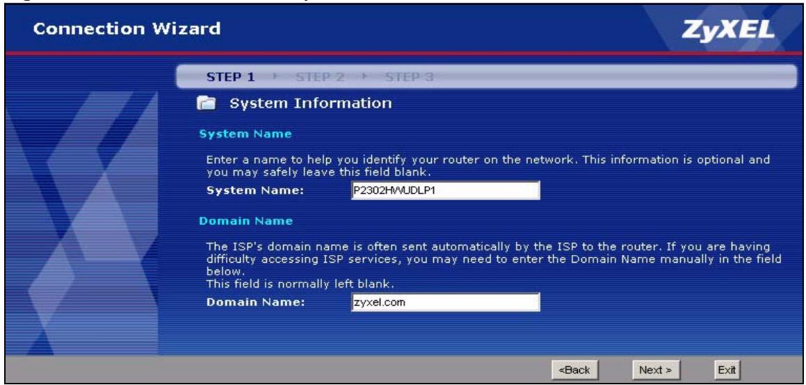 ZYXEL P-2302HWUDL-P1 - System Information - 2