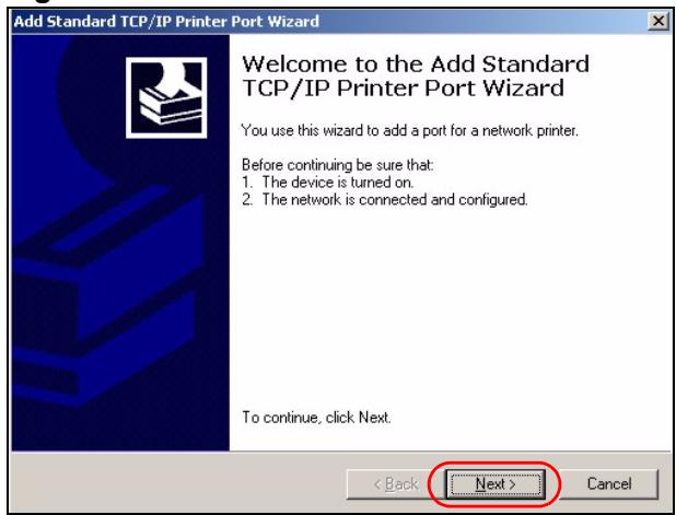 ZYXEL P-2302HWUDL-P1 - Configure a TCP/IP Printer Port - 5