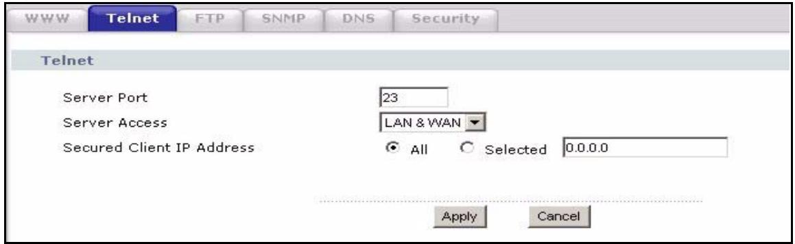 ZYXEL P-2302HWUDL-P1 - Telnet Screen - 1
