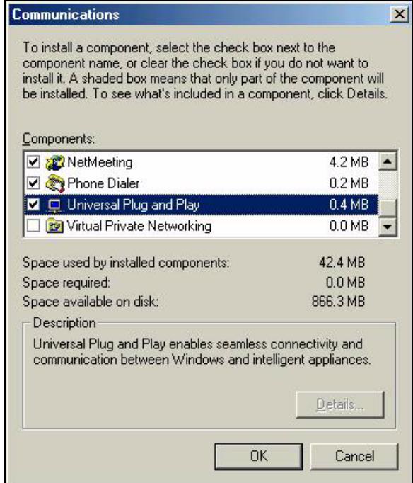 ZYXEL P-2302HWUDL-P1 - Installing UPnP in Windows Me - 2