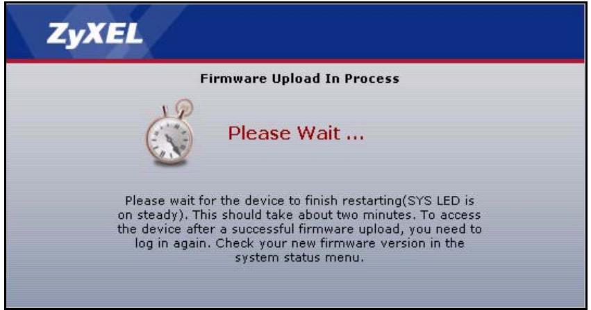 ZYXEL P-2302HWUDL-P1 - Firmware Upload Screens - 2