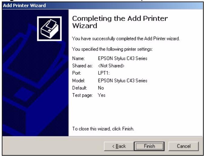 ZYXEL P-2302HWUDL-P1 - Adding a New Printer Example - 10
