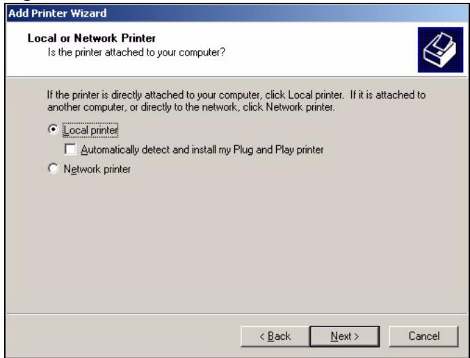 ZYXEL P-2302HWUDL-P1 - Adding a New Printer Example - 3