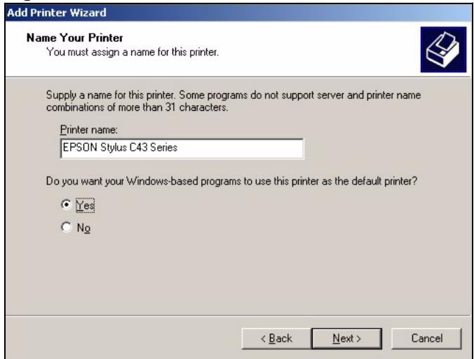 ZYXEL P-2302HWUDL-P1 - Adding a New Printer Example - 7