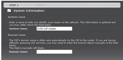 ZYXEL P-2302RL - Verwendung des VoIP-Adapters hinter einem Kabelmodem - 1