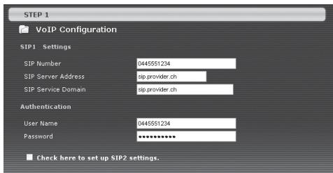 ZYXEL P-2302RL - Einrichten eines SIP-Kontos über den Wizard - 1