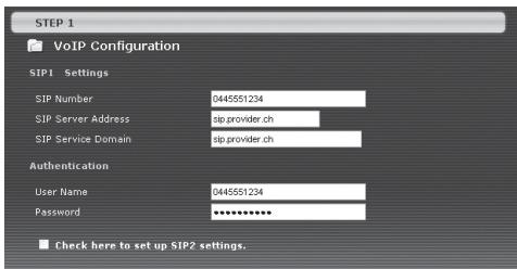 ZYXEL P-2302RL - Configuration manuelle d'un compte SIP - 1