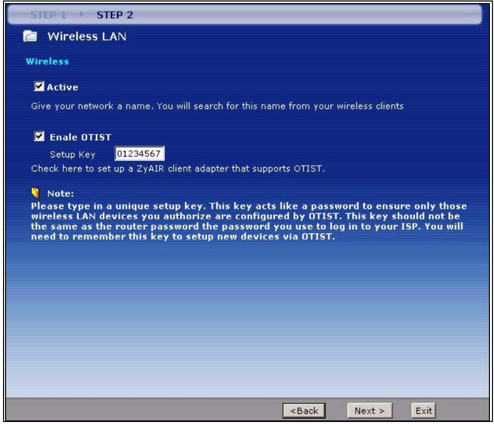 ZYXEL P-2602HWL-D7A - Wireless Connection Wizard Setup - 2