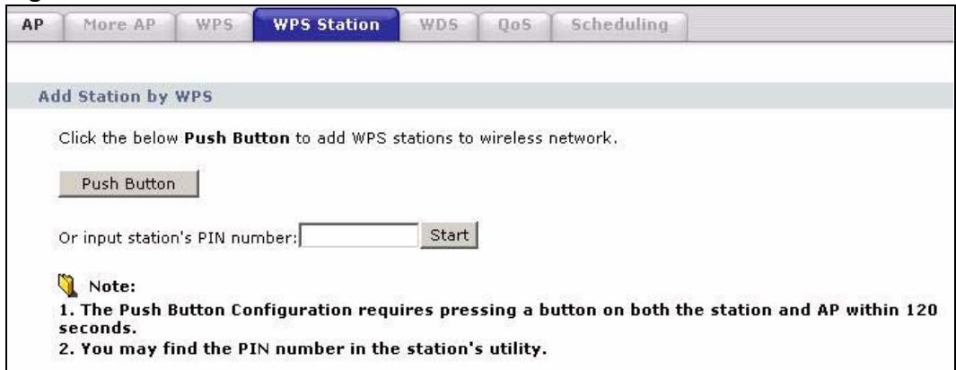 ZYXEL P-660HN - The WPS Station Screen - 1