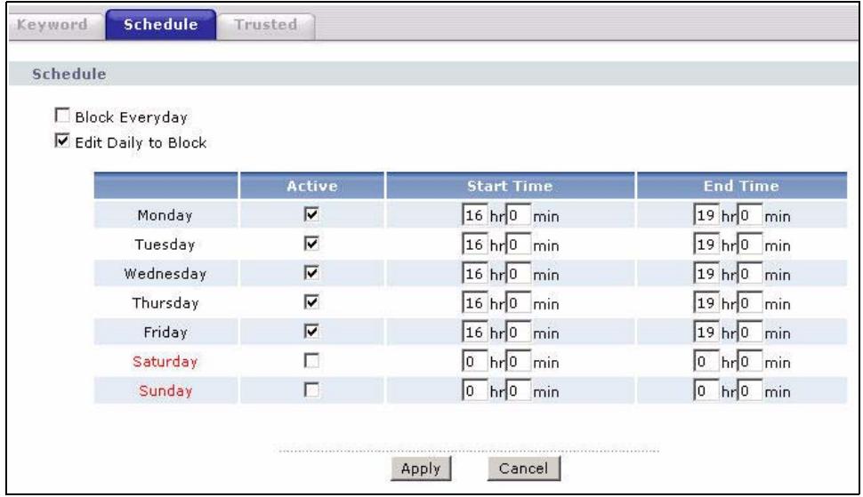 ZYXEL P-660HN - Content Filtering Example - 2