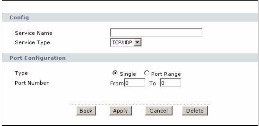 ZYXEL P-660HN - Configuring a Customized Service - 1