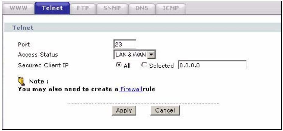 ZYXEL P-660HN - The Telnet Screen - 1