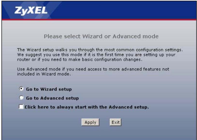 ZYXEL P-660HN - Internet Access Wizard Setup - 1
