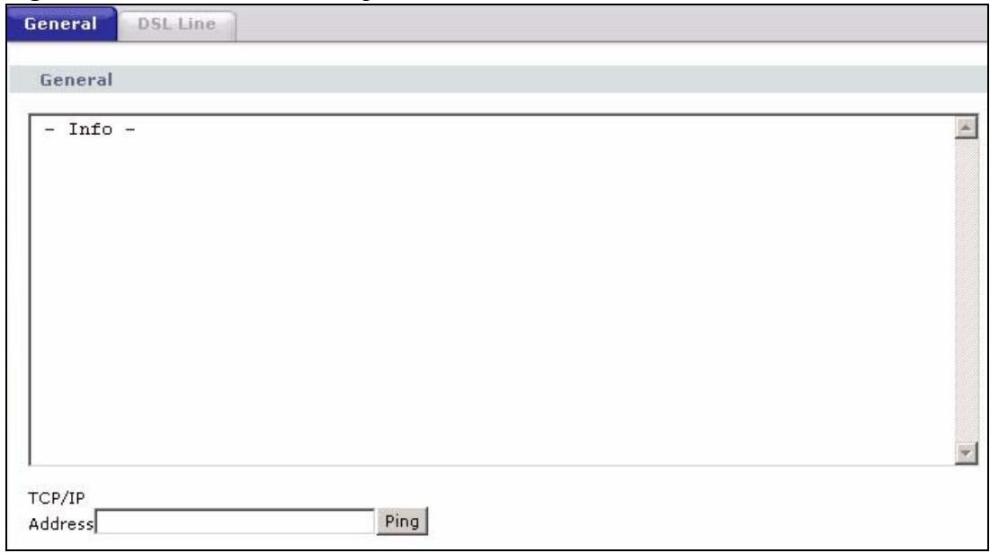 ZYXEL P-660HN - The General Diagnostic Screen - 1