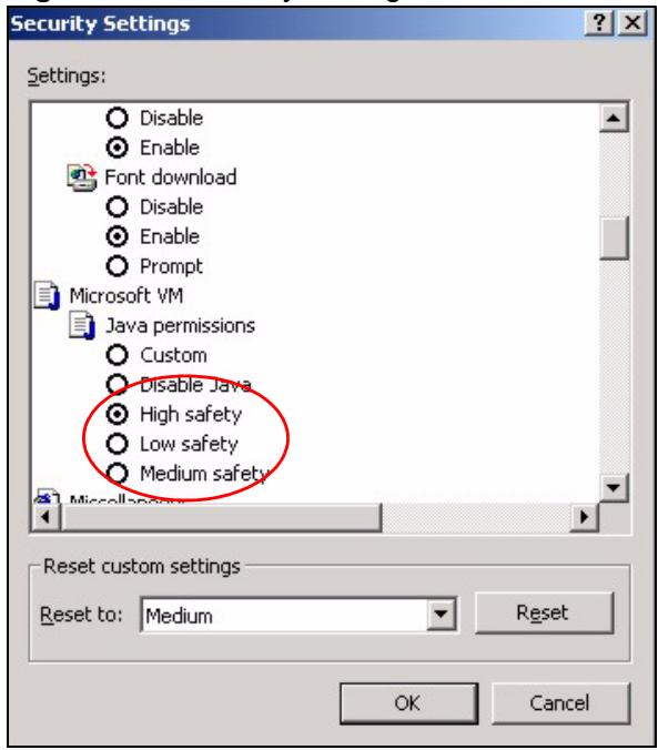 ZYXEL P-660HN - Java Permissions - 1
