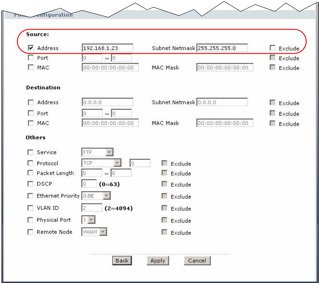 ZYXEL P-660HN - QoS Class Setup Example - 5