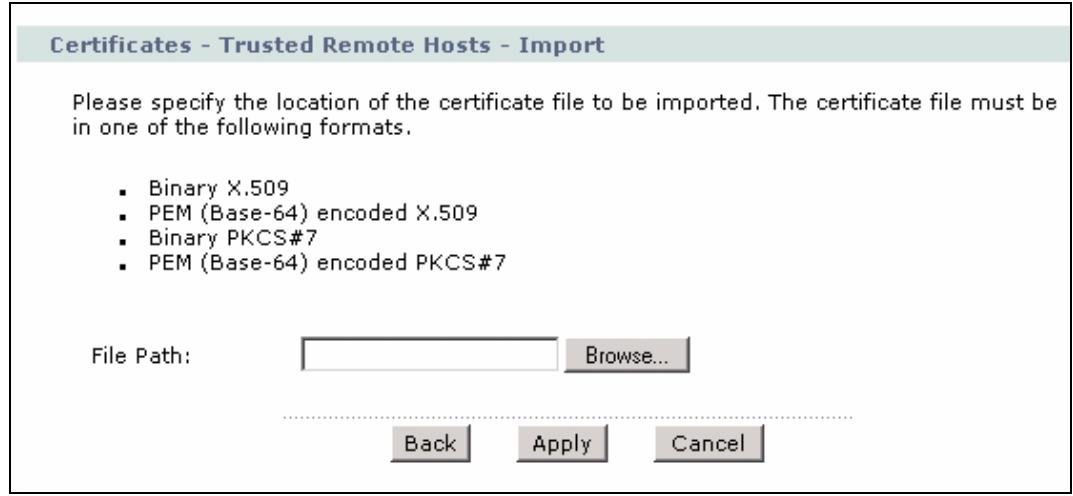 ZYXEL P-660HN - Trusted Remote Hosts Import - 2