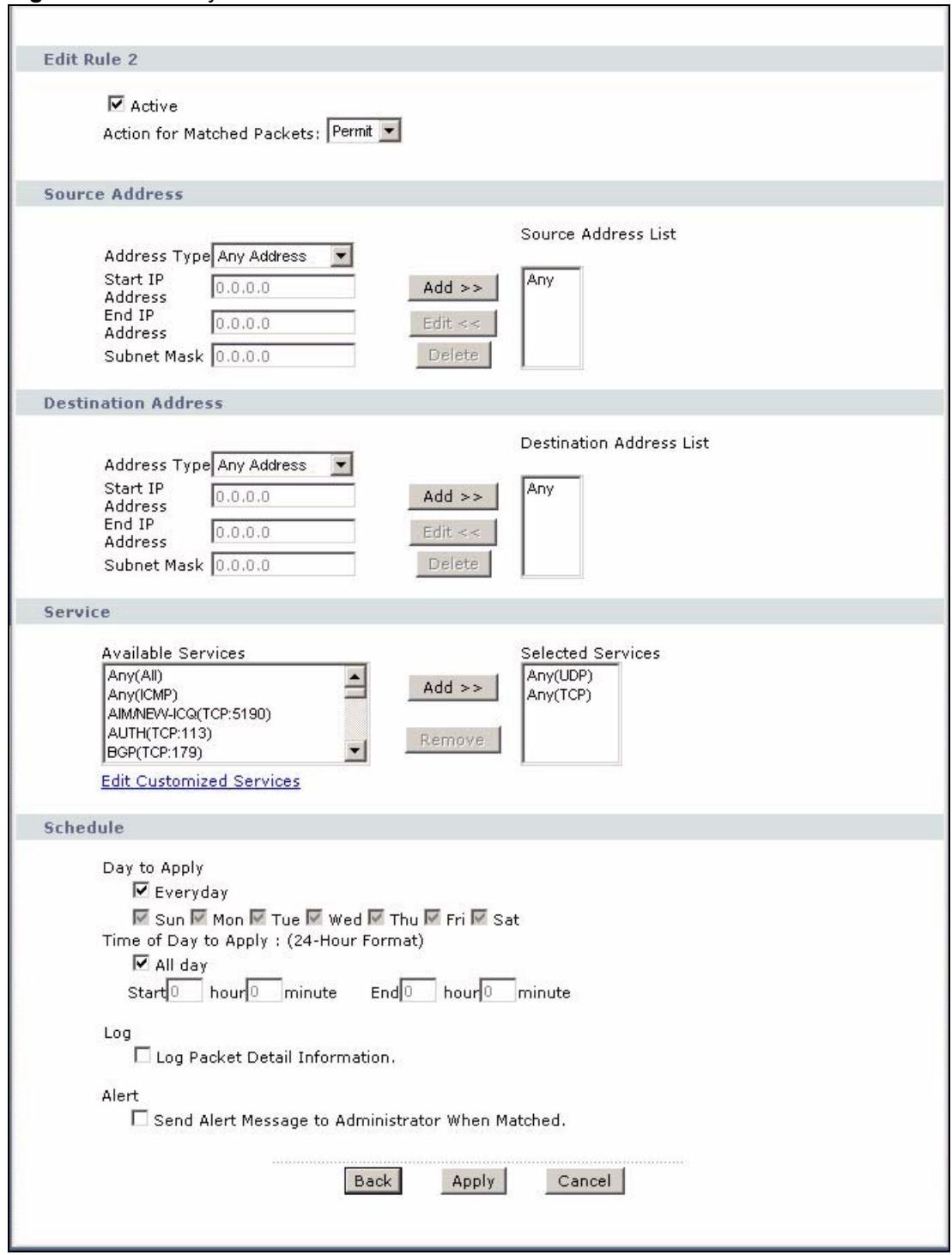 ZYXEL P-660HN - Configuring Firewall Rules - 1