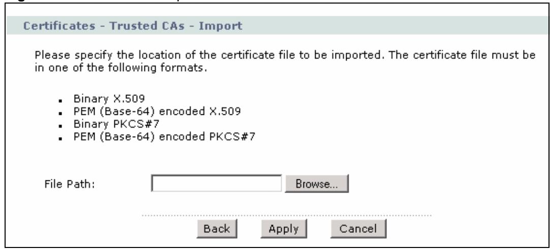 ZYXEL P-660HN - Trusted CA Import - 2