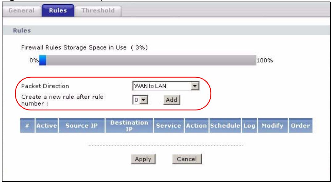 ZYXEL P-660HN - Firewall Rule Setup Example - 1